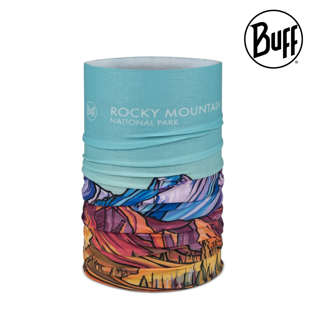 Explore BUFF® Coolnet UV® Neckwear - Rocky Mountain National Park by Gretchen Leggitt for trail, outdoor & lifestyle use | Liv Activ Singapore