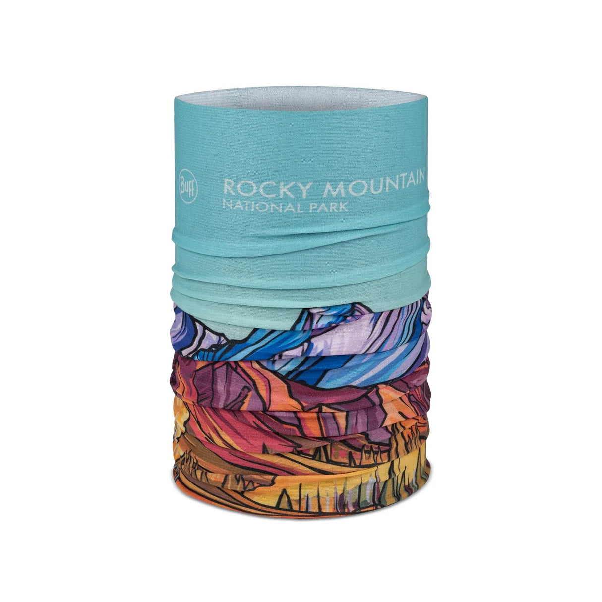 Explore BUFF® Coolnet UV® Neckwear - Rocky Mountain National Park by Gretchen Leggitt for trail, outdoor & lifestyle use | Liv Activ Singapore