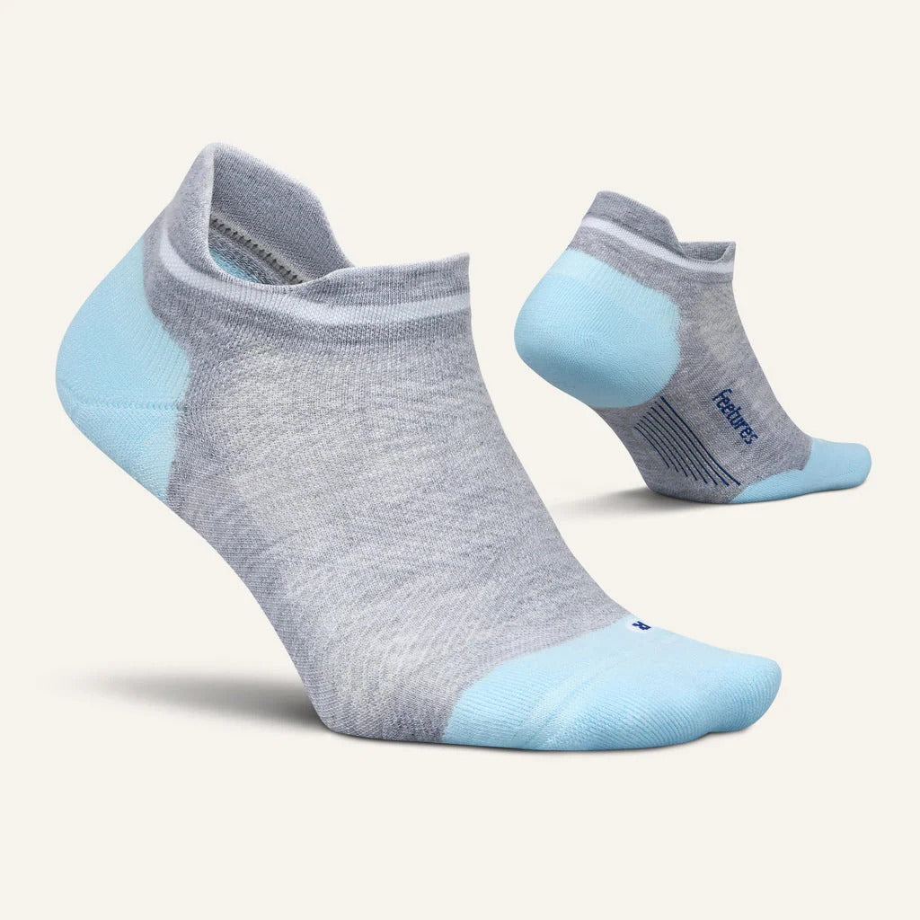 Explore Feetures Active Elite Max Cushion No Show Tab - Gray Sky for trail, outdoor & lifestyle use | Liv Activ Singapore