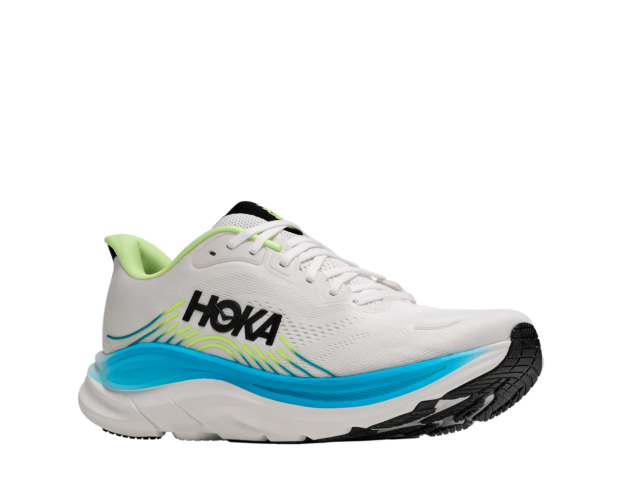 Explore HOKA Men Clifton 11 Wide - Frost / Black for trail, outdoor & lifestyle use | Liv Activ Singapore