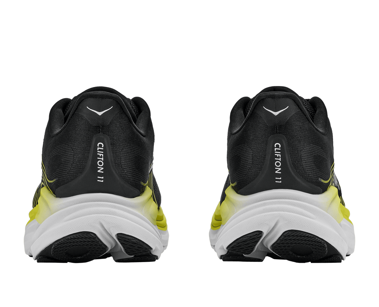 Explore HOKA Men Clifton 11 Wide - Black / Cosmic Grey for trail, outdoor & lifestyle use | Liv Activ Singapore