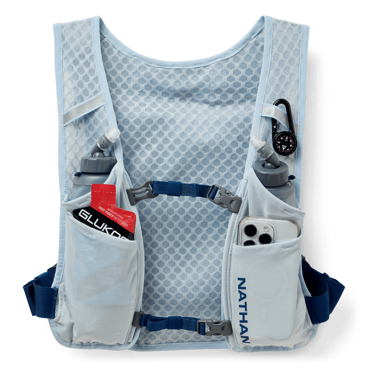 Nathan Sports QuickStart 3.0 4 Liter Hydration Pack - Light Blue / Deep Blue