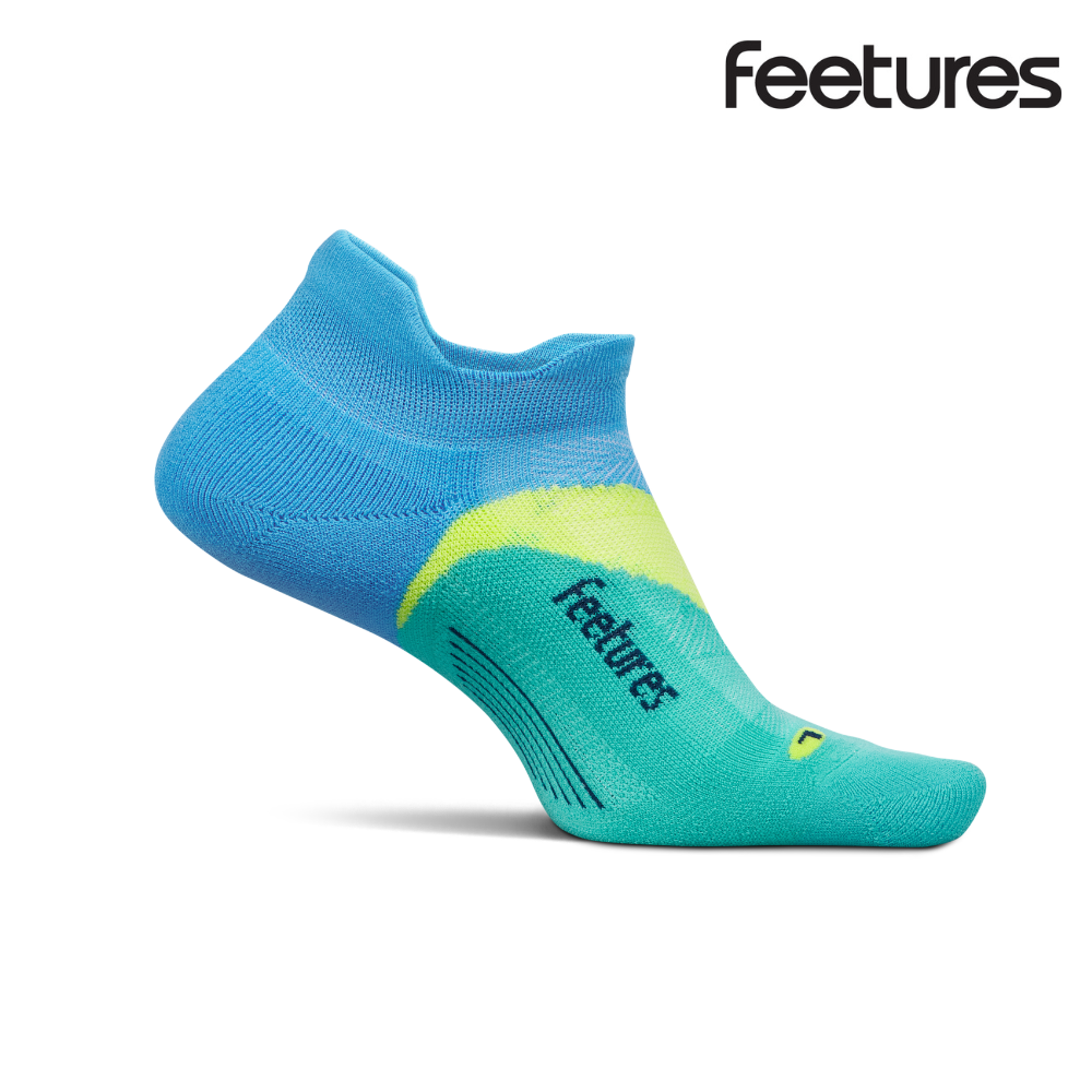 Feetures Active Elite Light Cushion No Show Tab - Arctic Blue