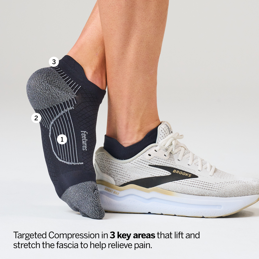Explore Feetures Plantar Fasciitis Relief Light Cushion No Show Tab - Black for trail, outdoor & lifestyle use | Liv Activ Singapore