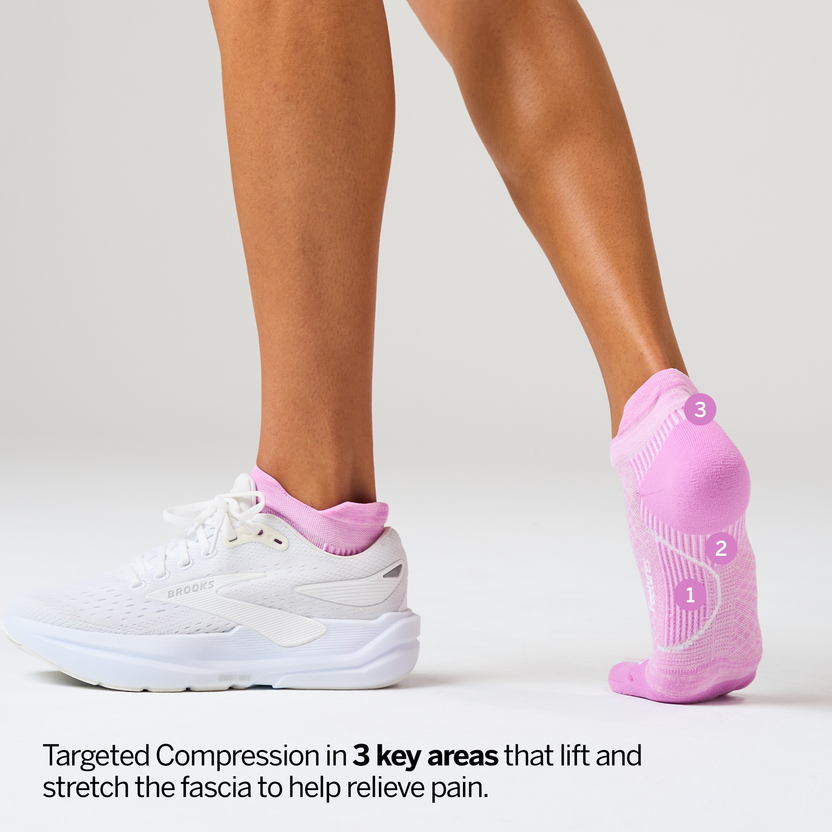 Explore Feetures Plantar Fasciitis Relief Light Cushion No Show Tab - Rose Quartz for trail, outdoor & lifestyle use | Liv Activ Singapore