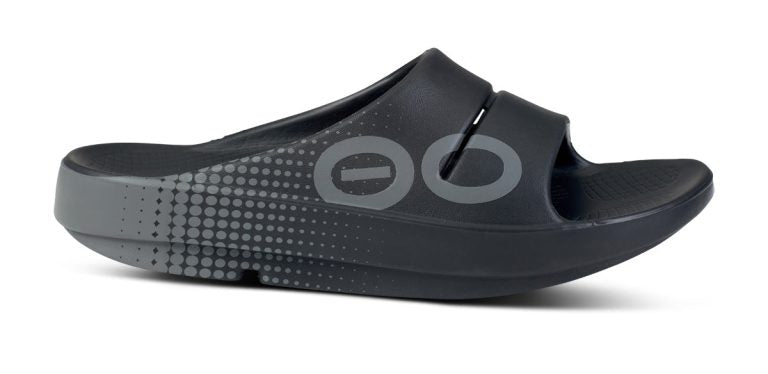 Explore OOFOS Unisex OOahh Sport - Black Matrix for trail, outdoor & lifestyle use | Liv Activ Singapore