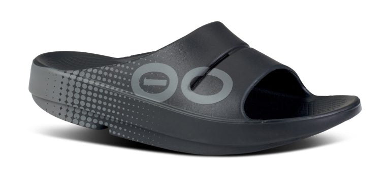 Explore OOFOS Unisex OOahh Sport - Black Matrix for trail, outdoor & lifestyle use | Liv Activ Singapore