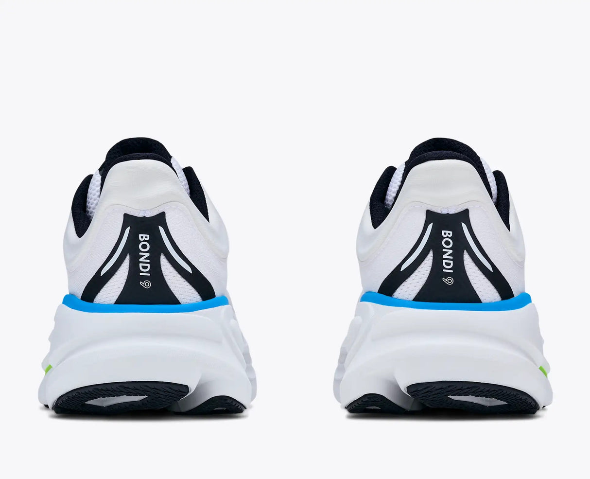Explore HOKA Men Bondi 9 Wide - Frost / Black for trail, outdoor & lifestyle use | Liv Activ Singapore