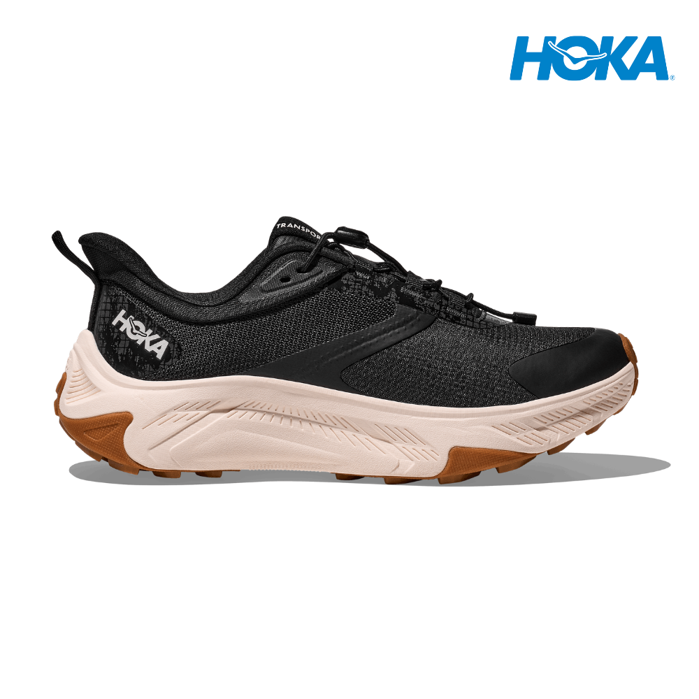 Explore HOKA Women Transport 2 Wide - Black / Alabaster for trail, outdoor & lifestyle use | Liv Activ Singapore