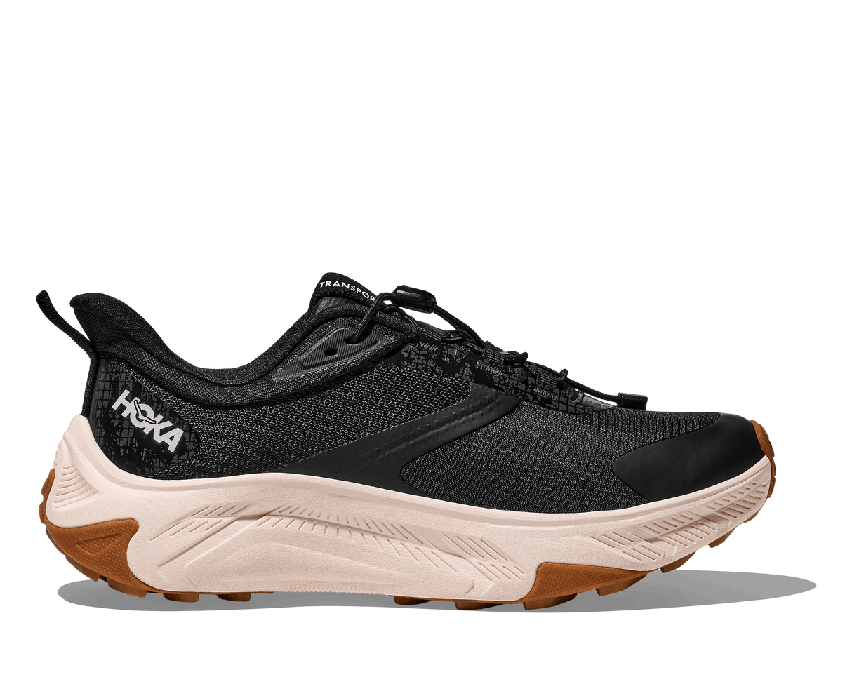 Explore HOKA Women Transport 2 Wide - Black / Alabaster for trail, outdoor & lifestyle use | Liv Activ Singapore