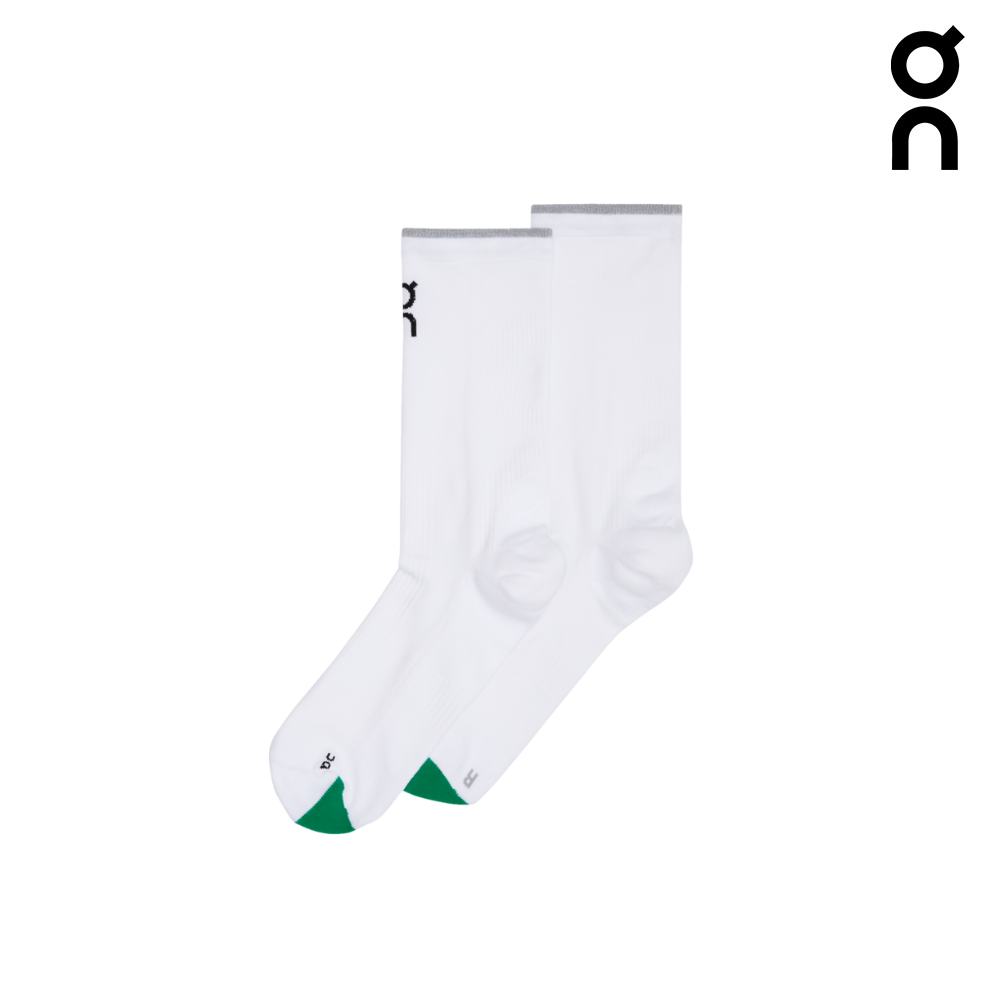 On Unisex Elite Run Sock High - White / Ivory
