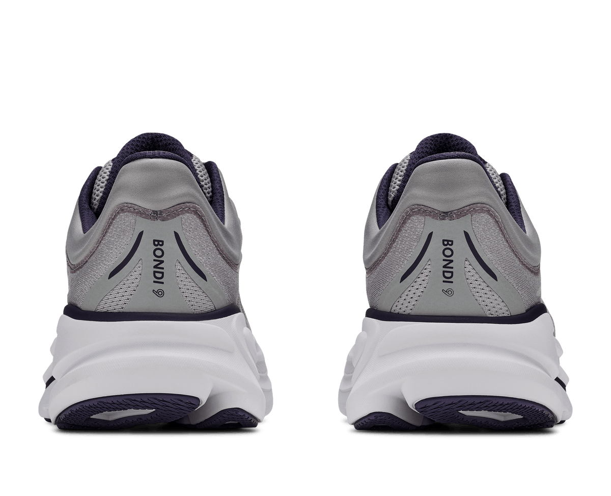 Explore HOKA Men Bondi 9 Wide - Stellar Grey / Squid Ink for trail, outdoor & lifestyle use | Liv Activ Singapore