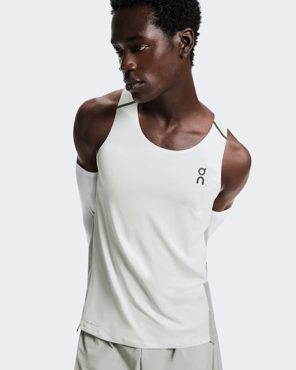 Explore On Men Performance Tank - Iceberg / Tin for trail, outdoor & lifestyle use | Liv Activ Singapore