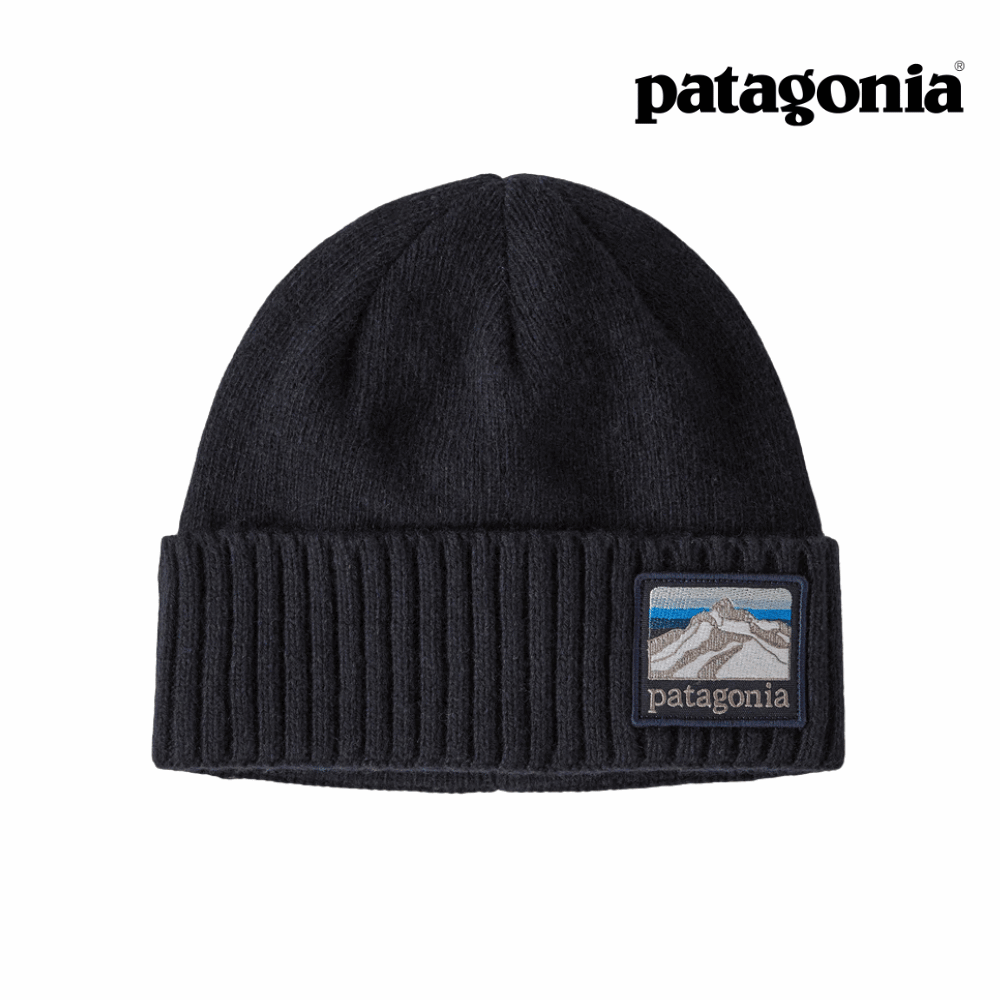 Explore Patagonia Unisex Brodeo Beanie - Line Logo Ridge: Classic Navy for trail, outdoor & lifestyle use | Liv Activ Singapore