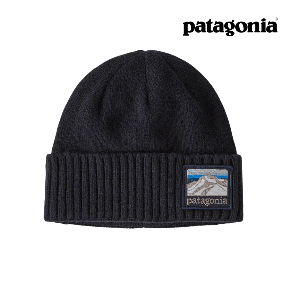 Explore Patagonia Unisex Brodeo Beanie - Line Logo Ridge: Classic Navy for trail, outdoor & lifestyle use | Liv Activ Singapore