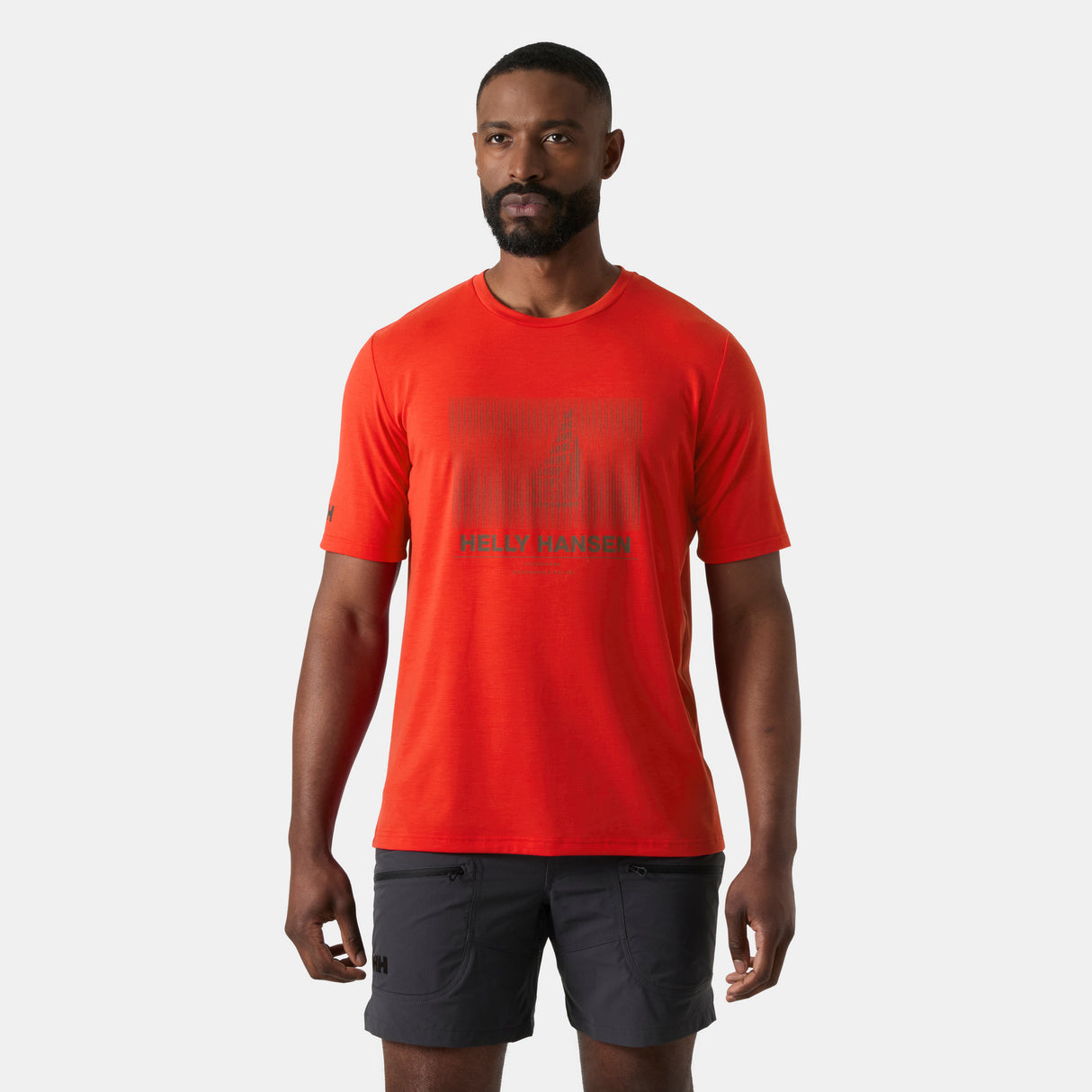 Explore Helly Hansen Men HP Race Sailing T-shirt - Alert Red for trail, outdoor & lifestyle use | Liv Activ Singapore