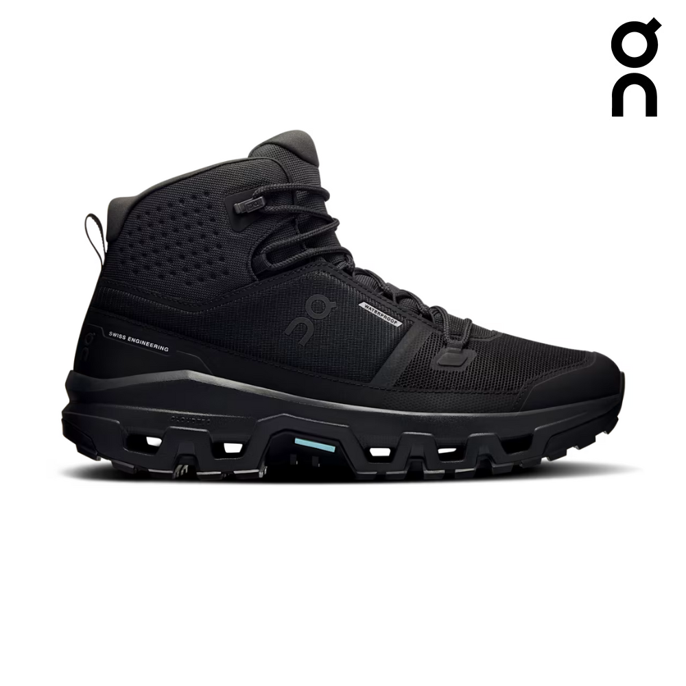 On Men Cloudrock Mid Waterproof - Black / Black