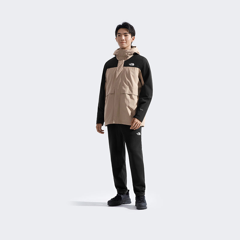 The North Face Men Elements Fleece Triclimate Jacket - AP Mushroom Grey / TNF Black / Mocha Brown
