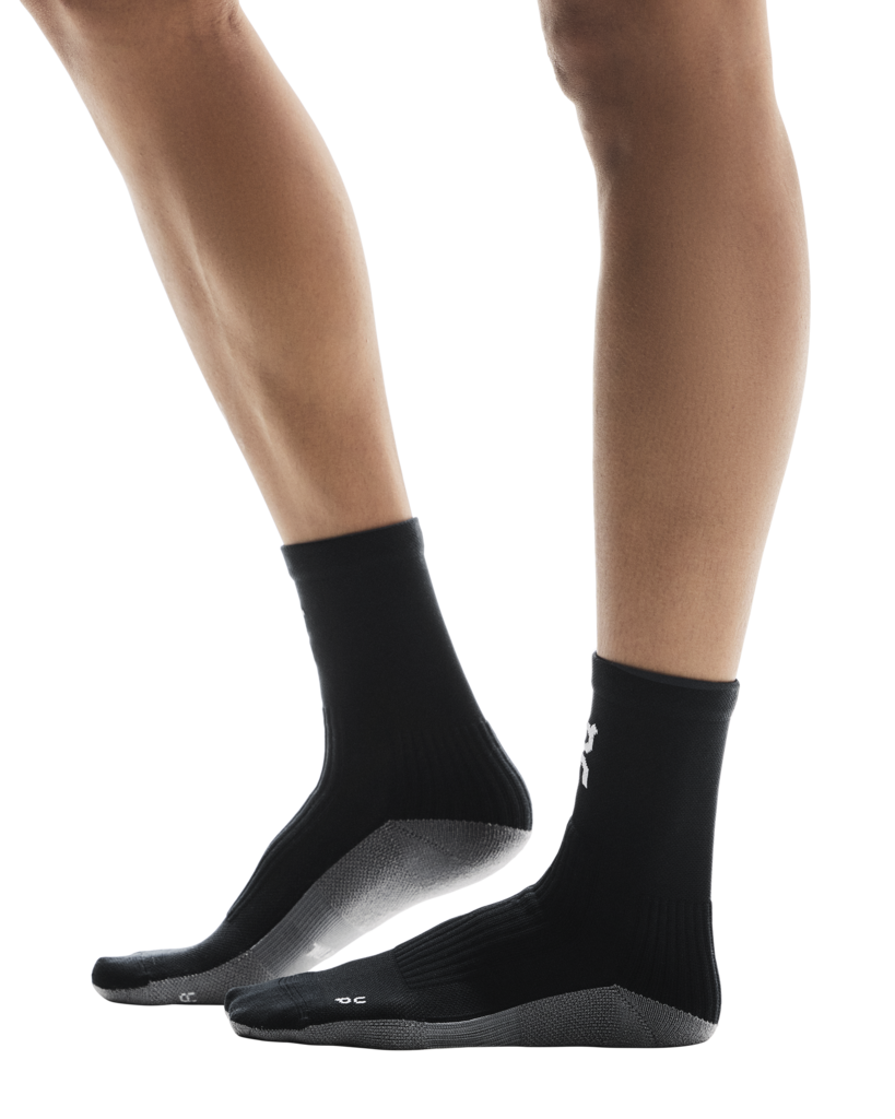 On Unisex Trail Sock High 2 Pack - Black / Sphinx