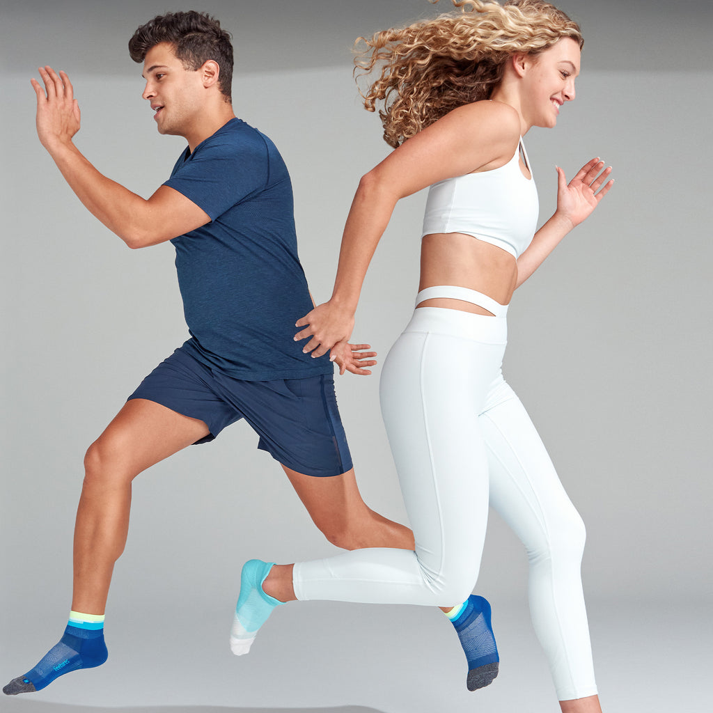 Feetures Active Elite Light Cushion Quarter - Surfboard Blue