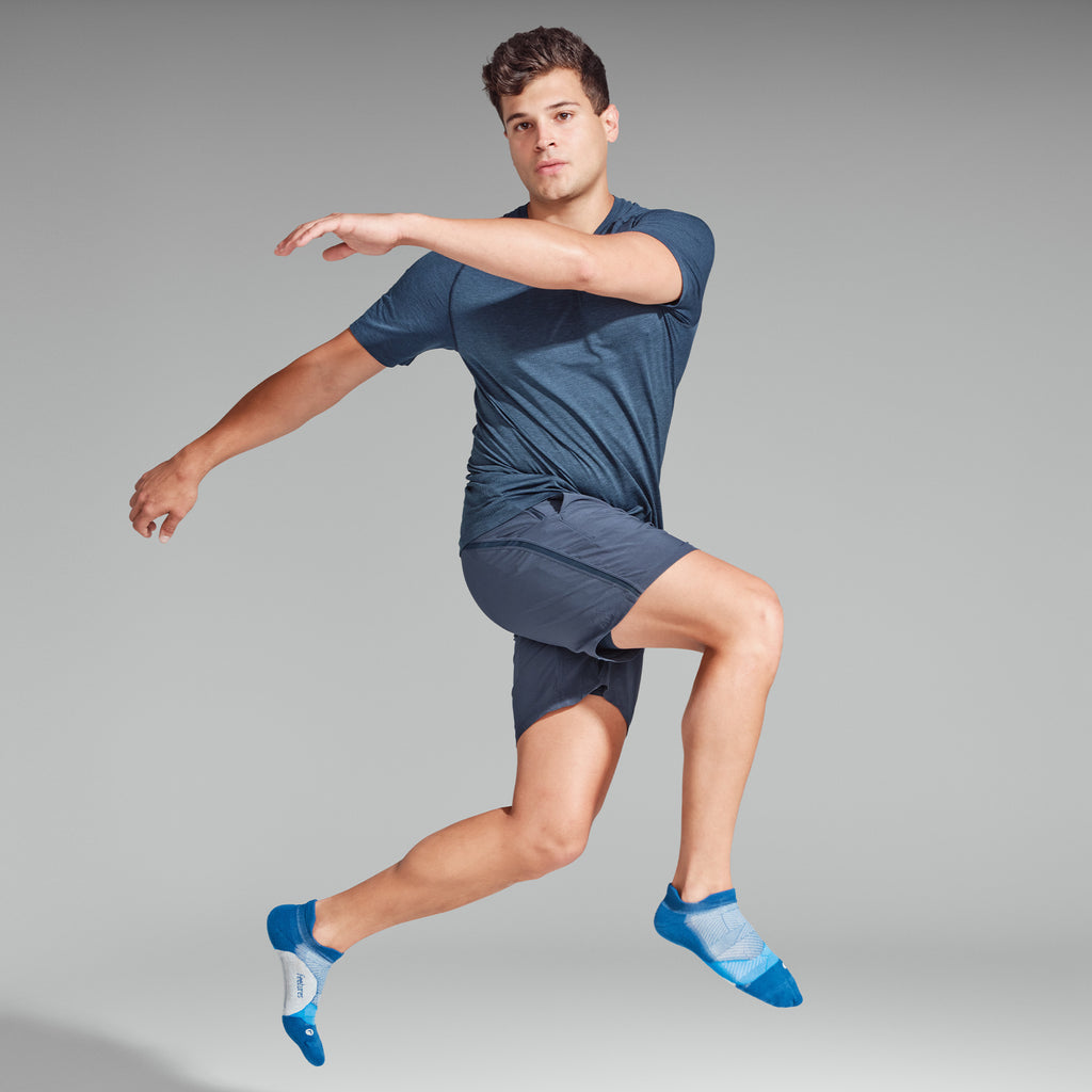 Feetures Active Elite Light Cushion No Show Tab - Navy Mist