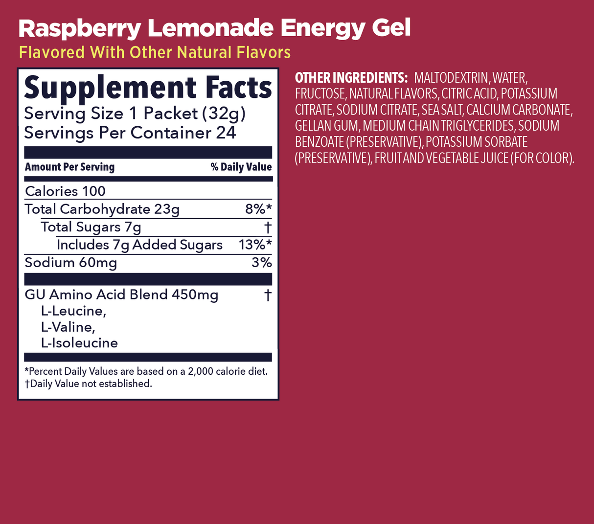 (6 Packs) GU Energy Gel - Raspberry Lemonade - Expiry Date: May 2026
