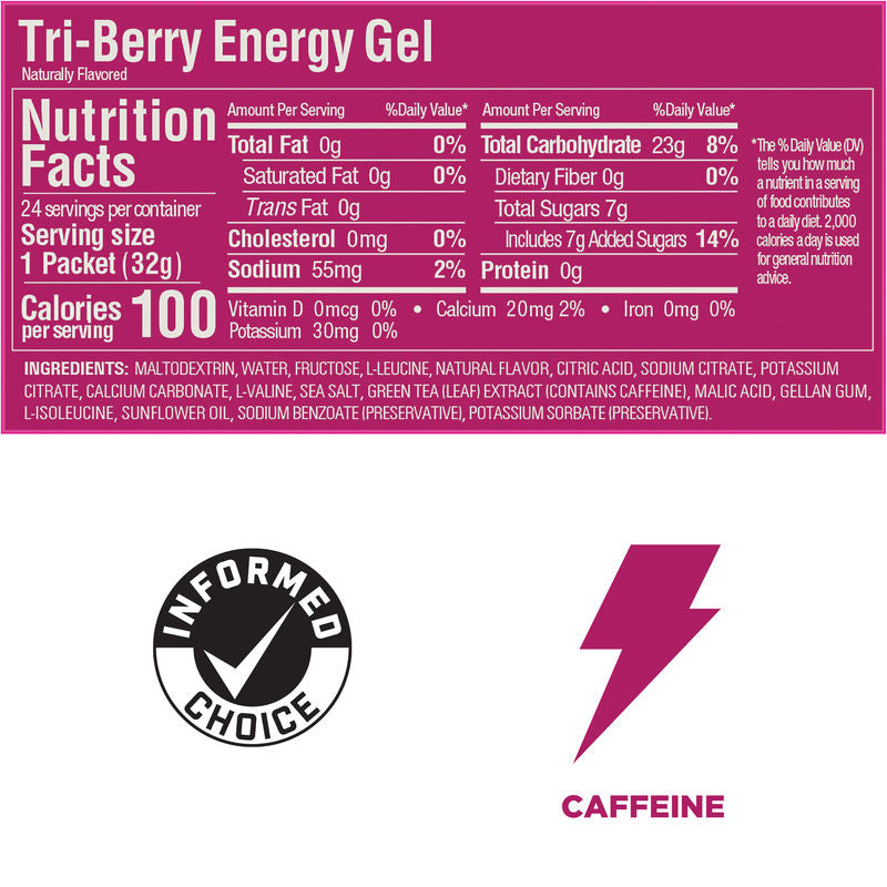 (6 Packs) GU Energy Gel - Tri-Berry - Expiry Date: Apr 2026