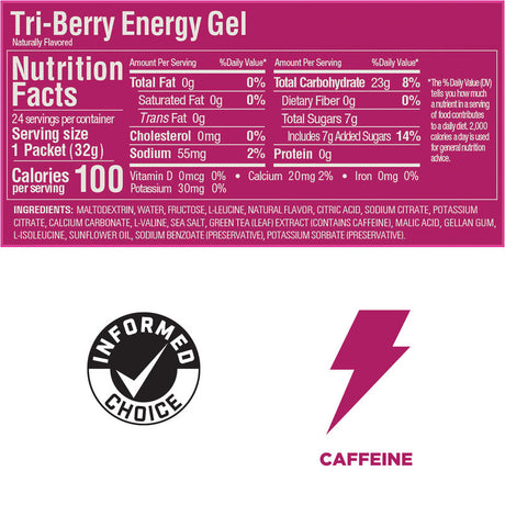 (6 Packs) GU Energy Gel - Tri-Berry - Expiry Date: Apr 2026