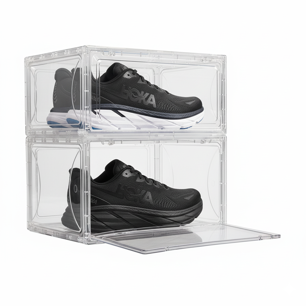 Oxygen Shoe Storage Organiser - Transparent White