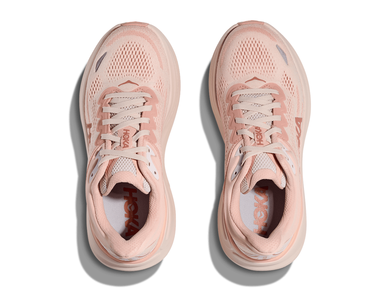 HOKA Women Bondi 9 Wide - Rose Latte / Rose Cream