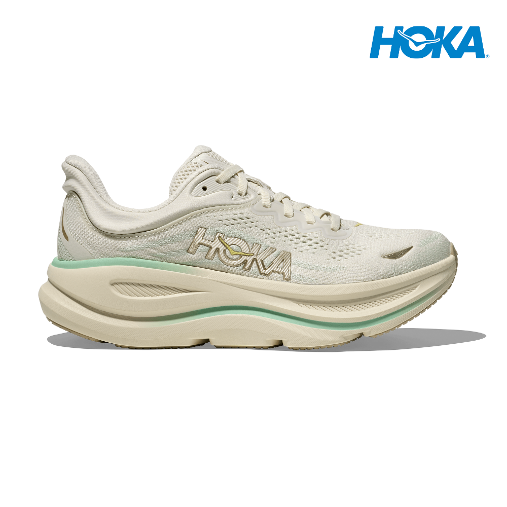 HOKA Women Bondi 9 Wide - Truffle Salt / Sea Glass