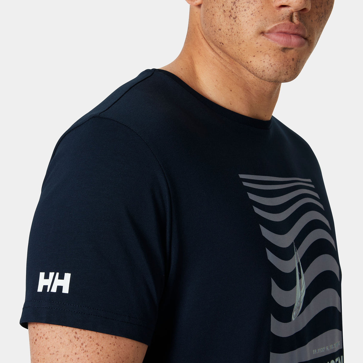 Explore Helly Hansen Men Shoreline T-shirt 3.0 - Navy for trail, outdoor & lifestyle use | Liv Activ Singapore
