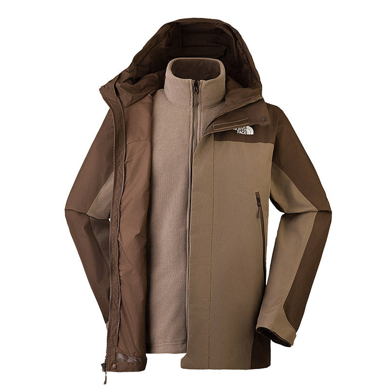 The North Face Men Blizzard Fleece GTX Triclimate Jacket - AP Mocha Brown / Smokey Brown