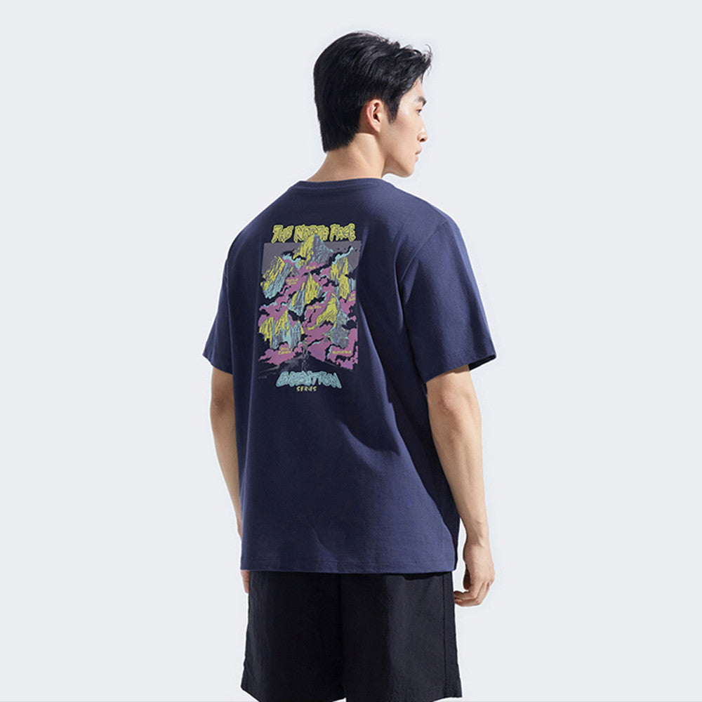 The North Face Unisex Essential Expedition Series Short Sleeve Tee Graphic - AP Summit Navy