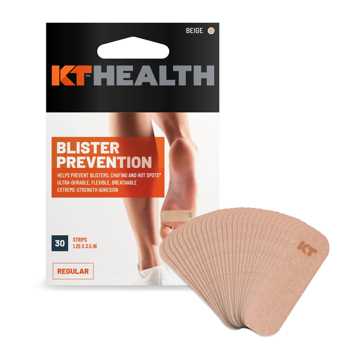 Explore KT Health Blister Prevention Tape 30 Strip Multipack - Beige for trail, outdoor & lifestyle use | Liv Activ Singapore