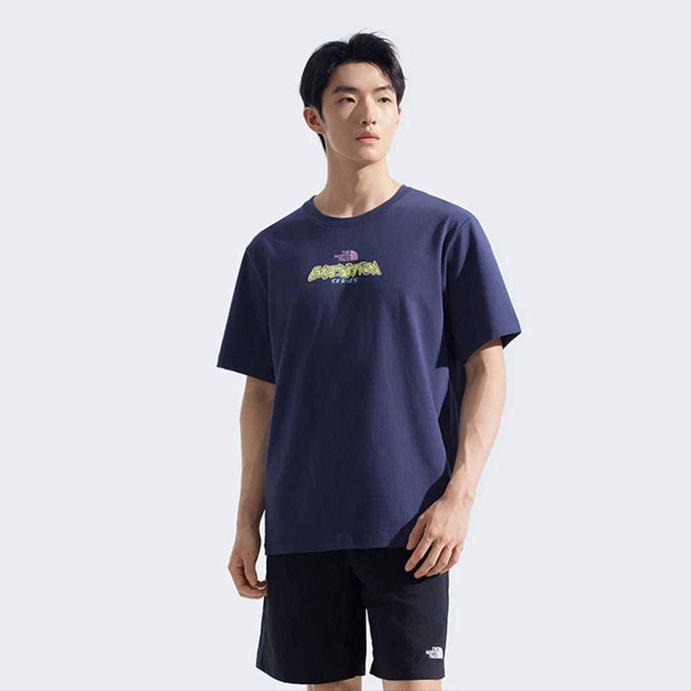 The North Face Unisex Essential Expedition Series Short Sleeve Tee Graphic - AP Summit Navy