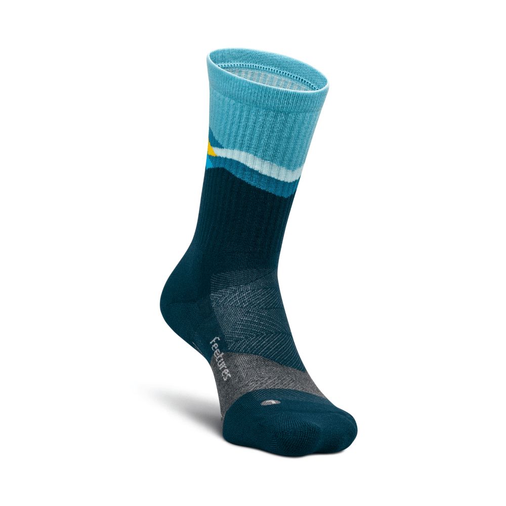 Feetures Trail Max Cushion Mini Crew - Mountain High Blue