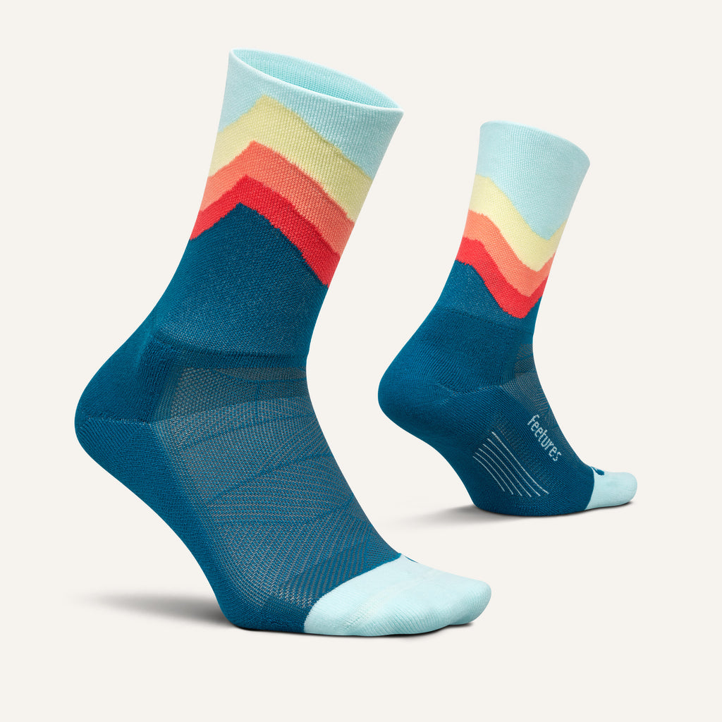 Explore Feetures Active Elite Light Cushion Mini Crew - Blue Swell for trail, outdoor & lifestyle use | Liv Activ Singapore