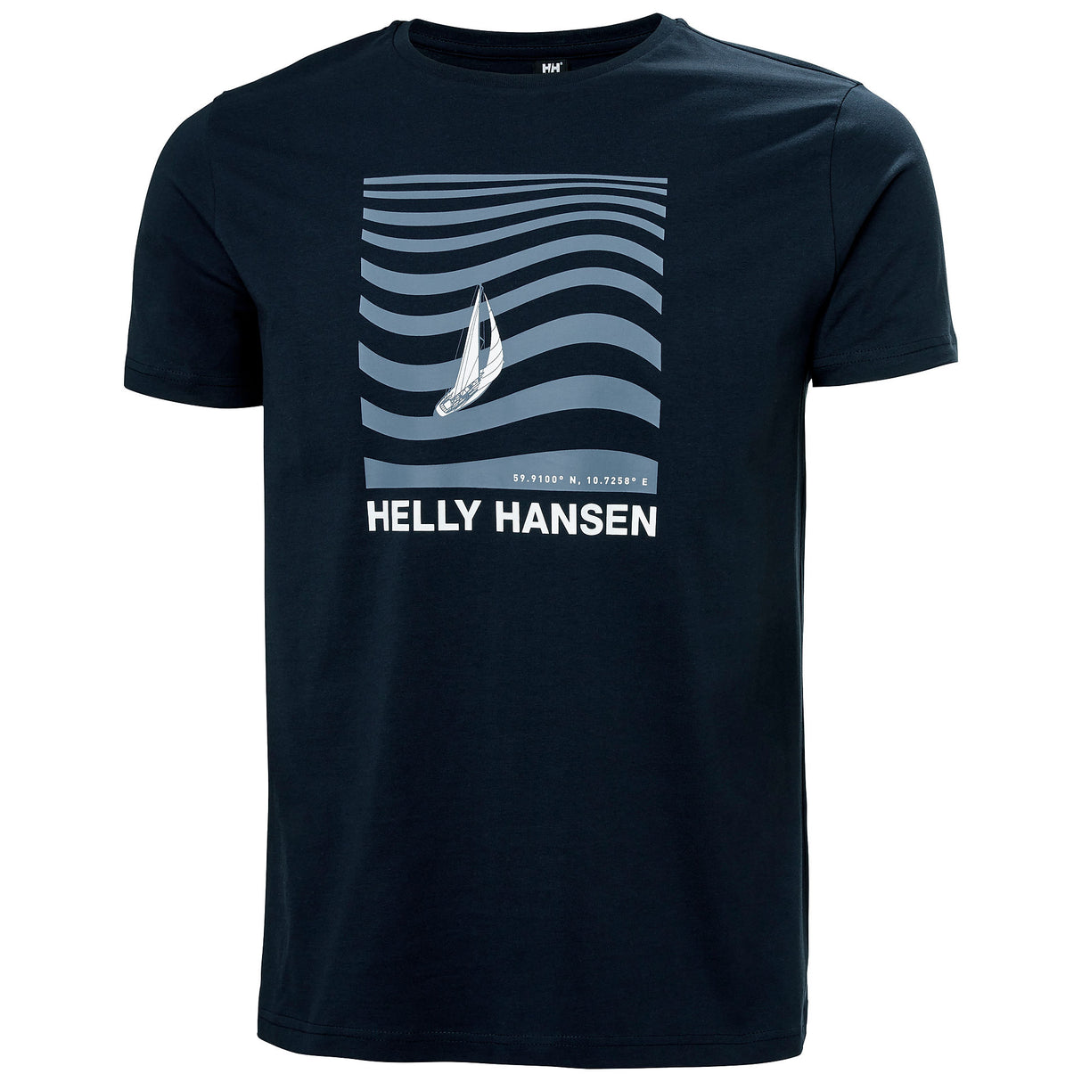 Explore Helly Hansen Men Shoreline T-shirt 3.0 - Navy for trail, outdoor & lifestyle use | Liv Activ Singapore