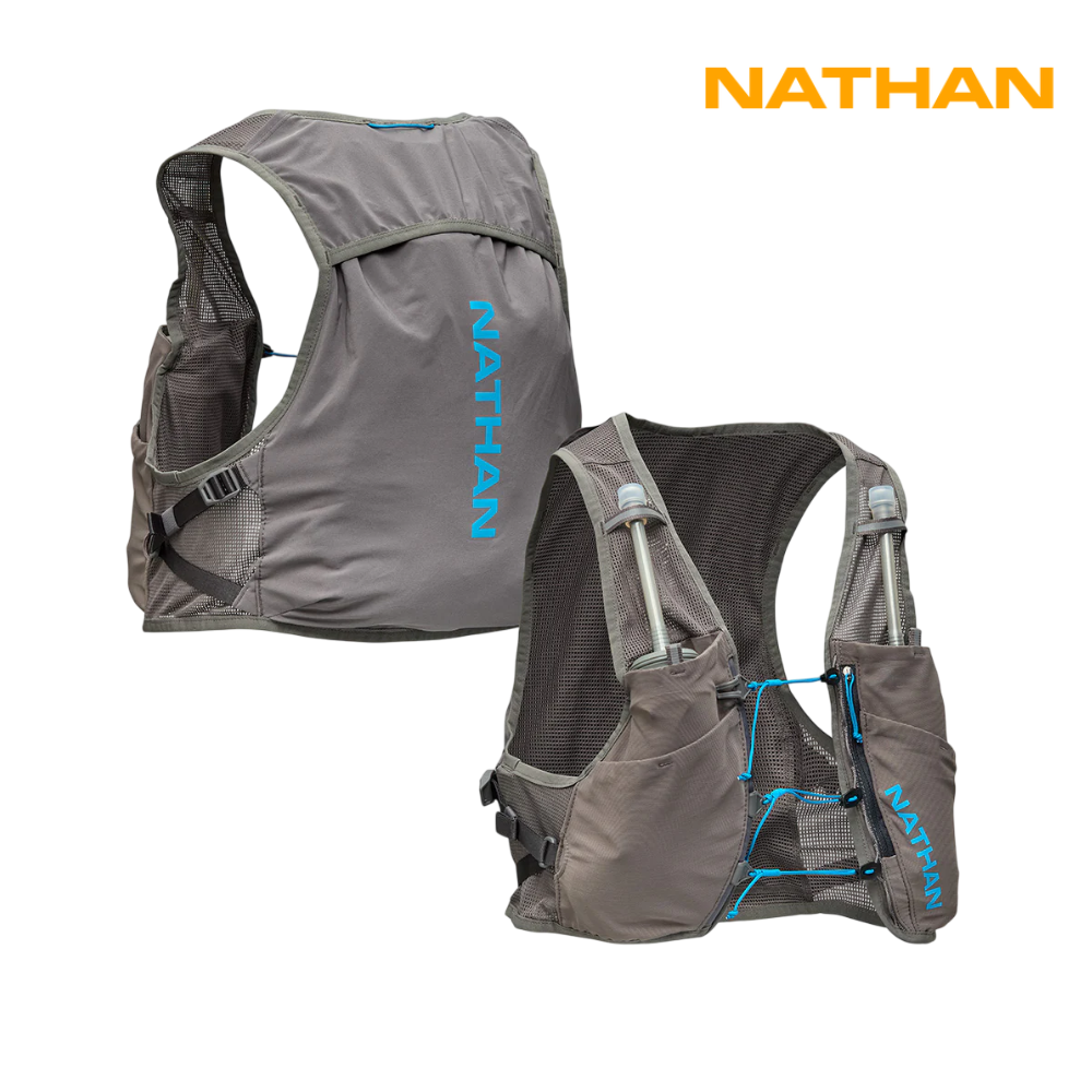 Nathan Sports Pinnacle Breeze 4L Hydration Race Vest - Charcoal / Electric Blue