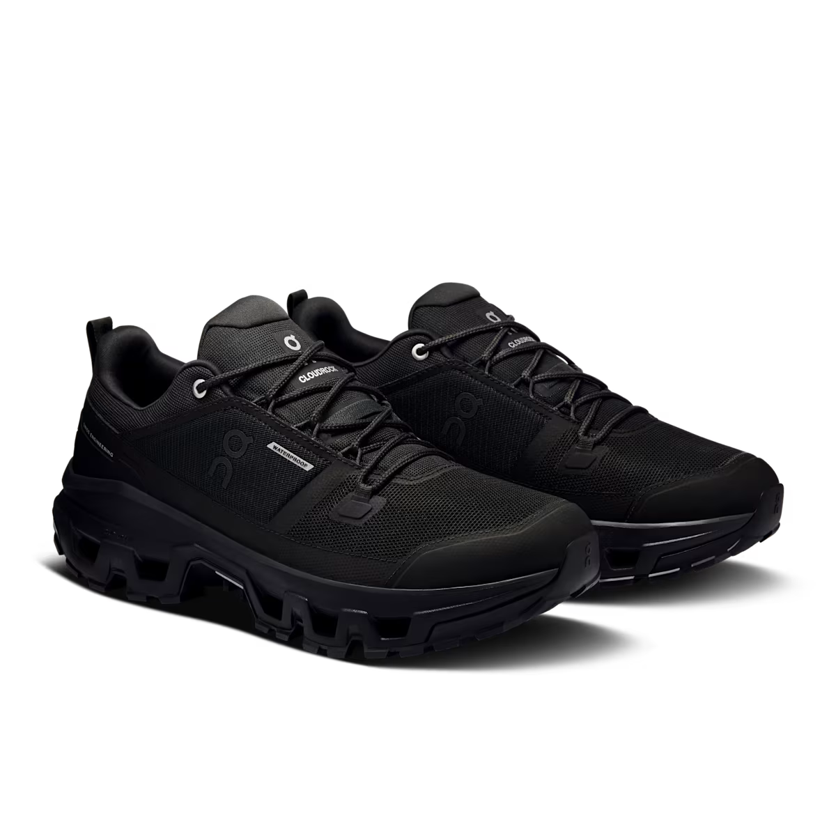 On Men Cloudrock Low Waterproof - Black / Black