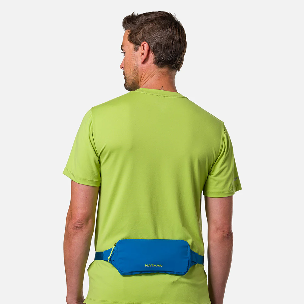 Explore Nathan Sports Marathon Waist Pack 3.0 - Deep Blue / Finish Lime for trail, outdoor & lifestyle use | Liv Activ Singapore