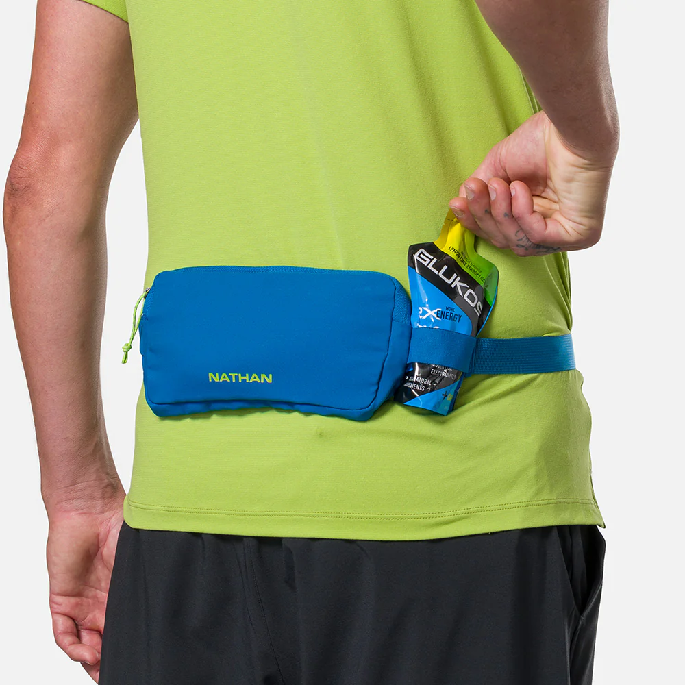 Explore Nathan Sports Marathon Waist Pack 3.0 - Deep Blue / Finish Lime for trail, outdoor & lifestyle use | Liv Activ Singapore