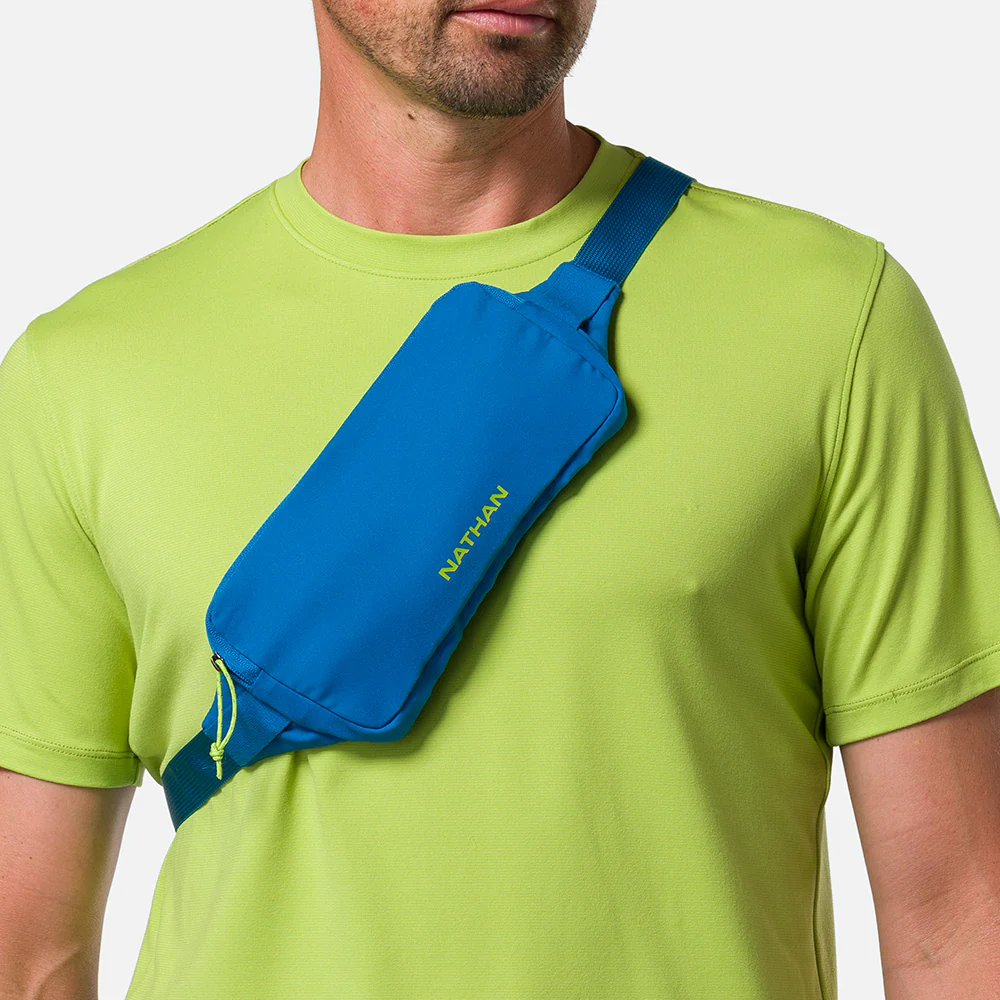 Explore Nathan Sports Marathon Waist Pack 3.0 - Deep Blue / Finish Lime for trail, outdoor & lifestyle use | Liv Activ Singapore