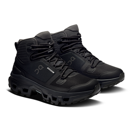 On Women Cloudrock Mid Waterproof - Black / Black