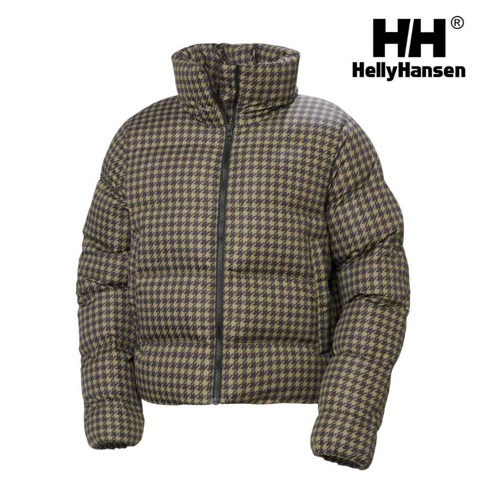 Helly Hansen Women Jade Puffer Jacket - Sepia Houndstooth AOP