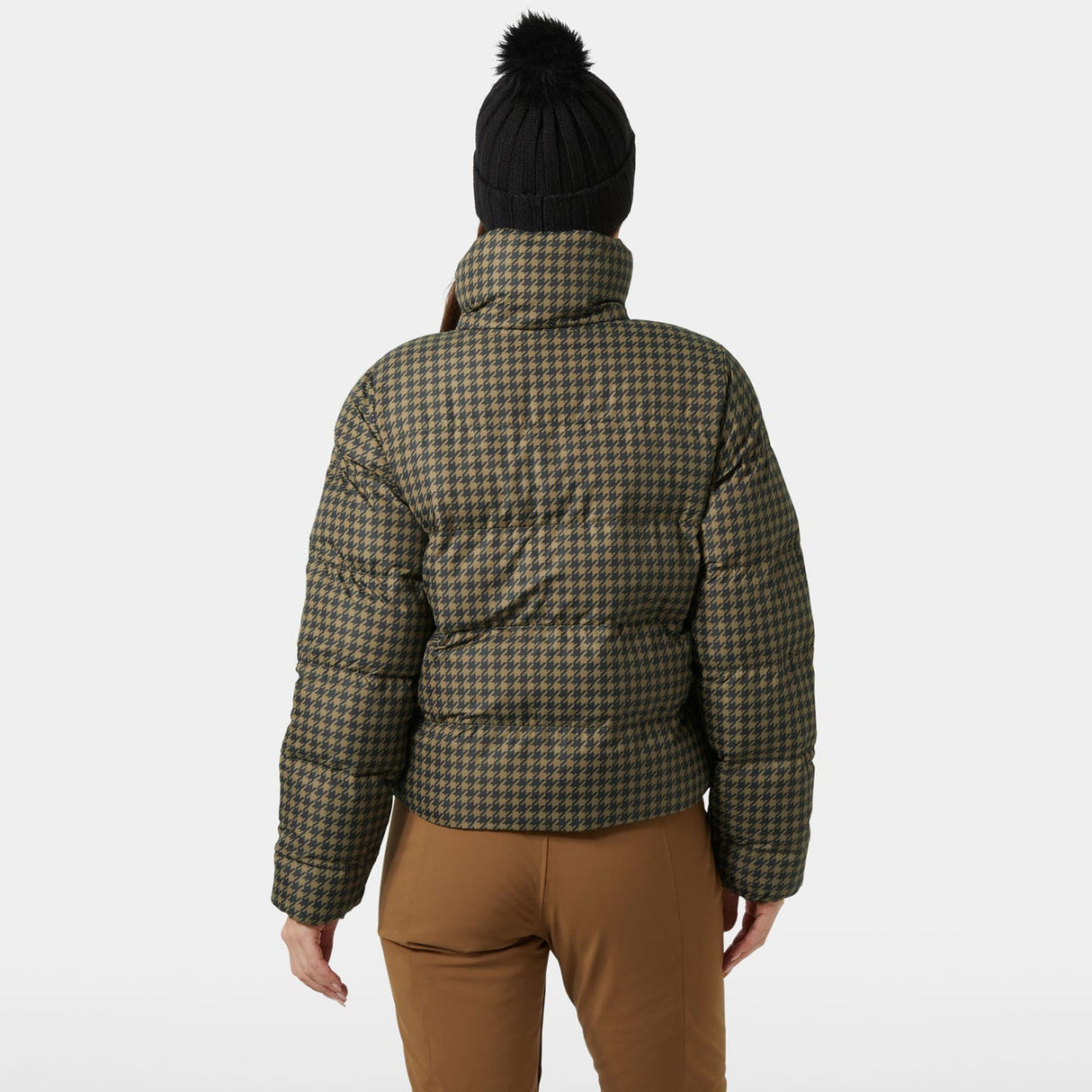 Helly Hansen Women Jade Puffer Jacket - Sepia Houndstooth AOP