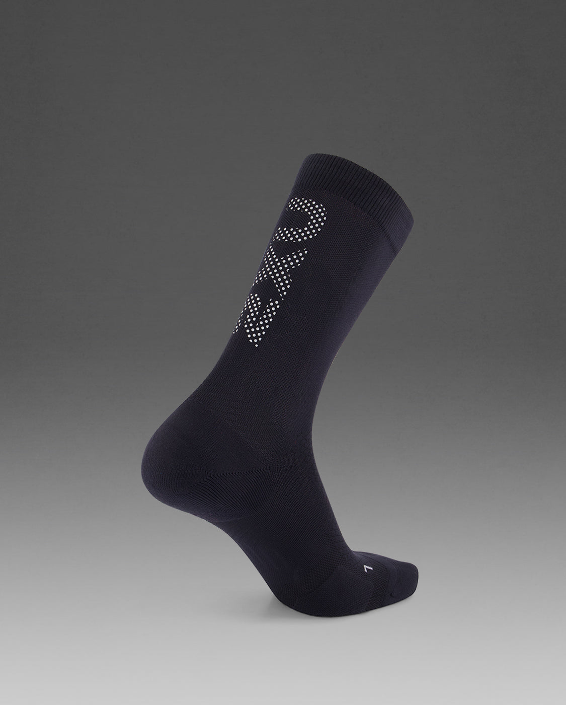 2XU Unisex Vectr Light Cushion Reflective Crew Socks - Black / Silver Reflective