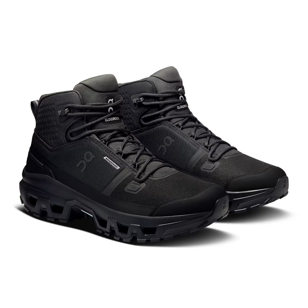 On Men Cloudrock Mid Waterproof - Black / Black