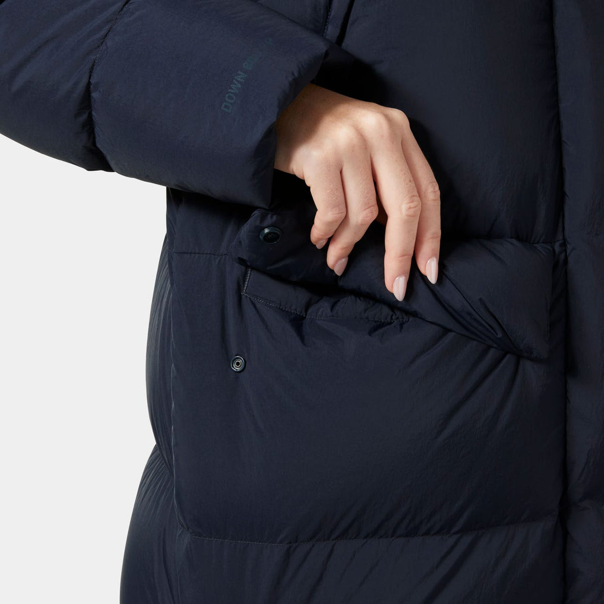Explore Helly Hansen Women Inspire Down Puffer - Navy for trail, outdoor & lifestyle use | Liv Activ Singapore